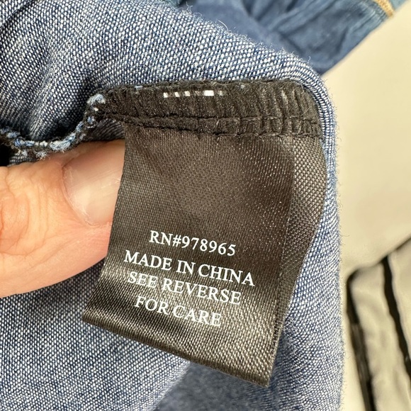 WESTERN INDIGO & LACE Woman cotton cap sleeve cowgirl concertcore maxi dress 1X - Picture 7 of 14